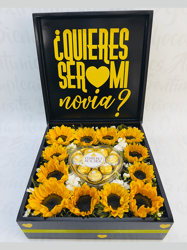 Box girasoles ¿Quieres ser mi novia?