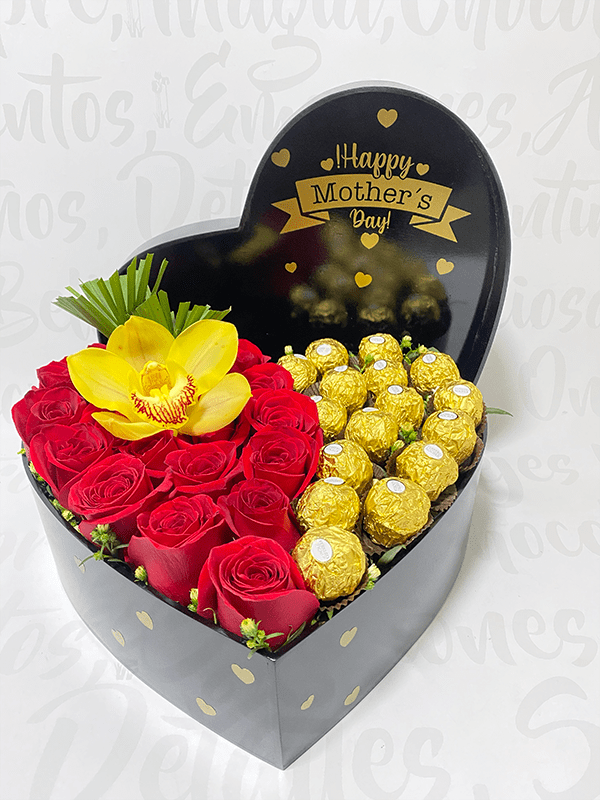 Corazón mom (30x30cm) rosas o girasoles
