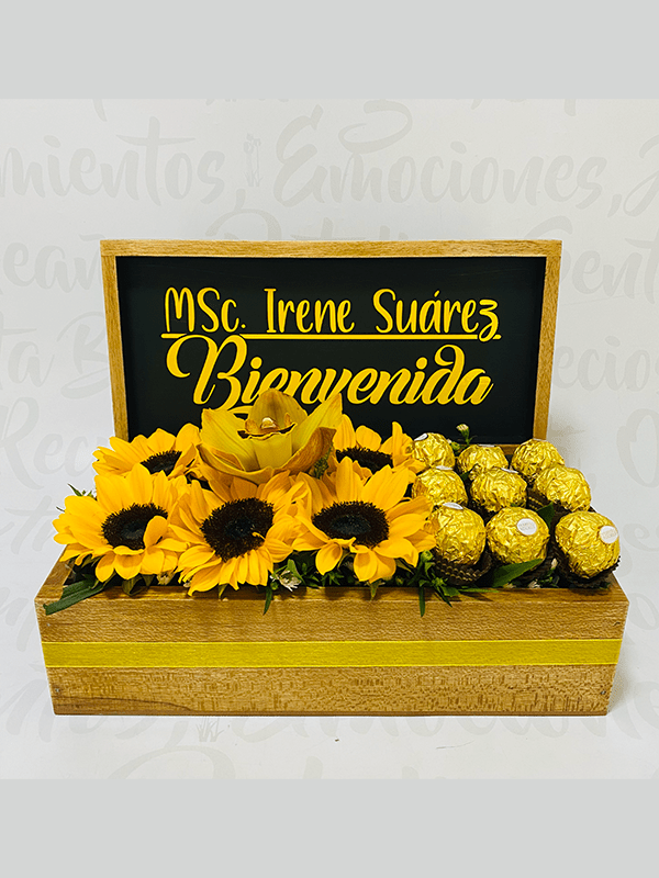 Baúl girasol y Ferrero