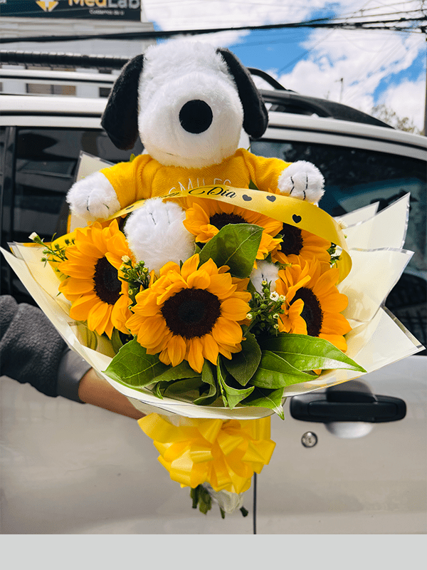 Bouquet Snoopy girasoles