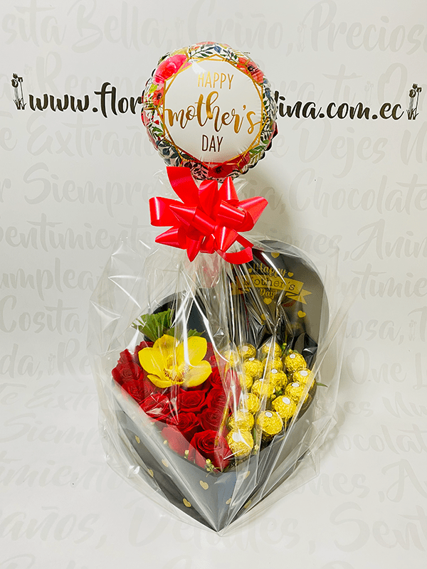 Corazón mom (30x30cm) rosas o girasoles