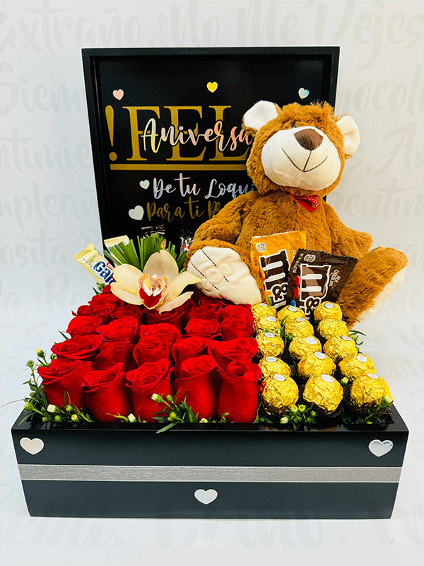 Baúl rosas oso y ferrero