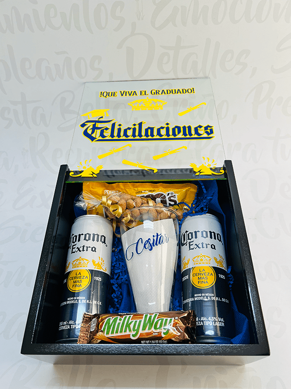 Box 2 coronas y vaso