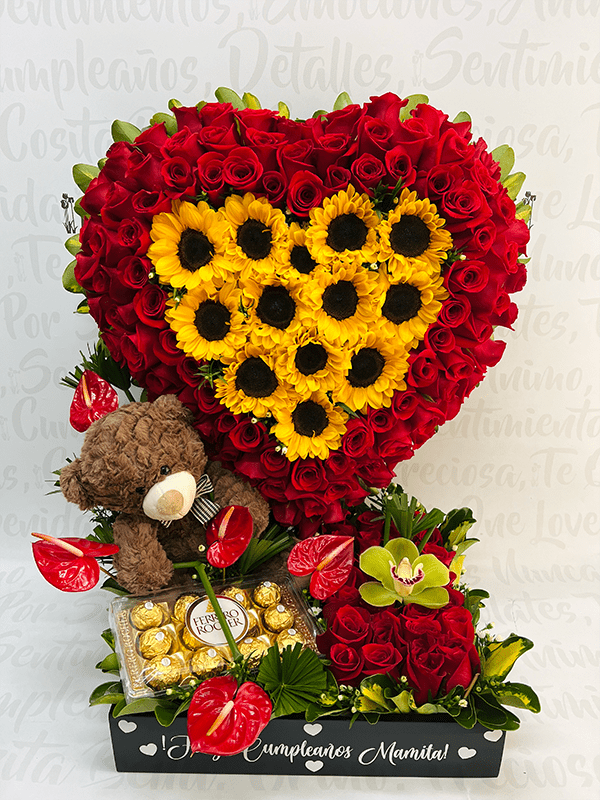 Corazón pedestal mamá